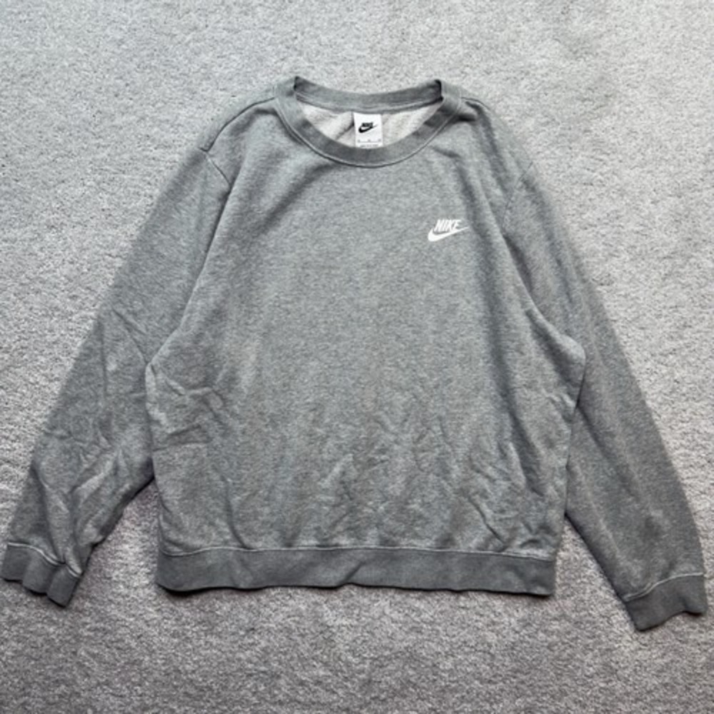 Nike Sportswear Essential Fleece Crewneck Sweatshirt Women's XL Gray CQ5437-063
